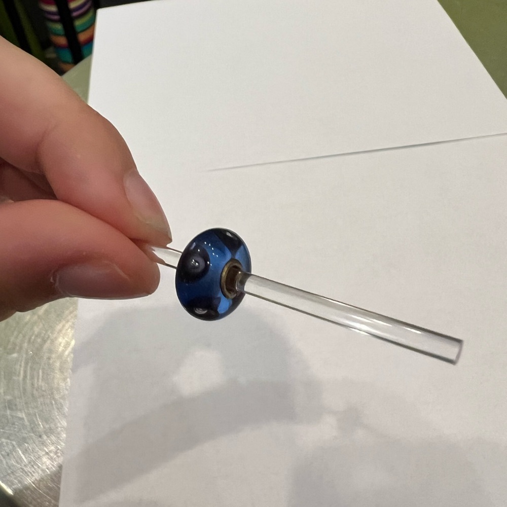 Trollbeads Clear Blue Bubble Bead - image 1